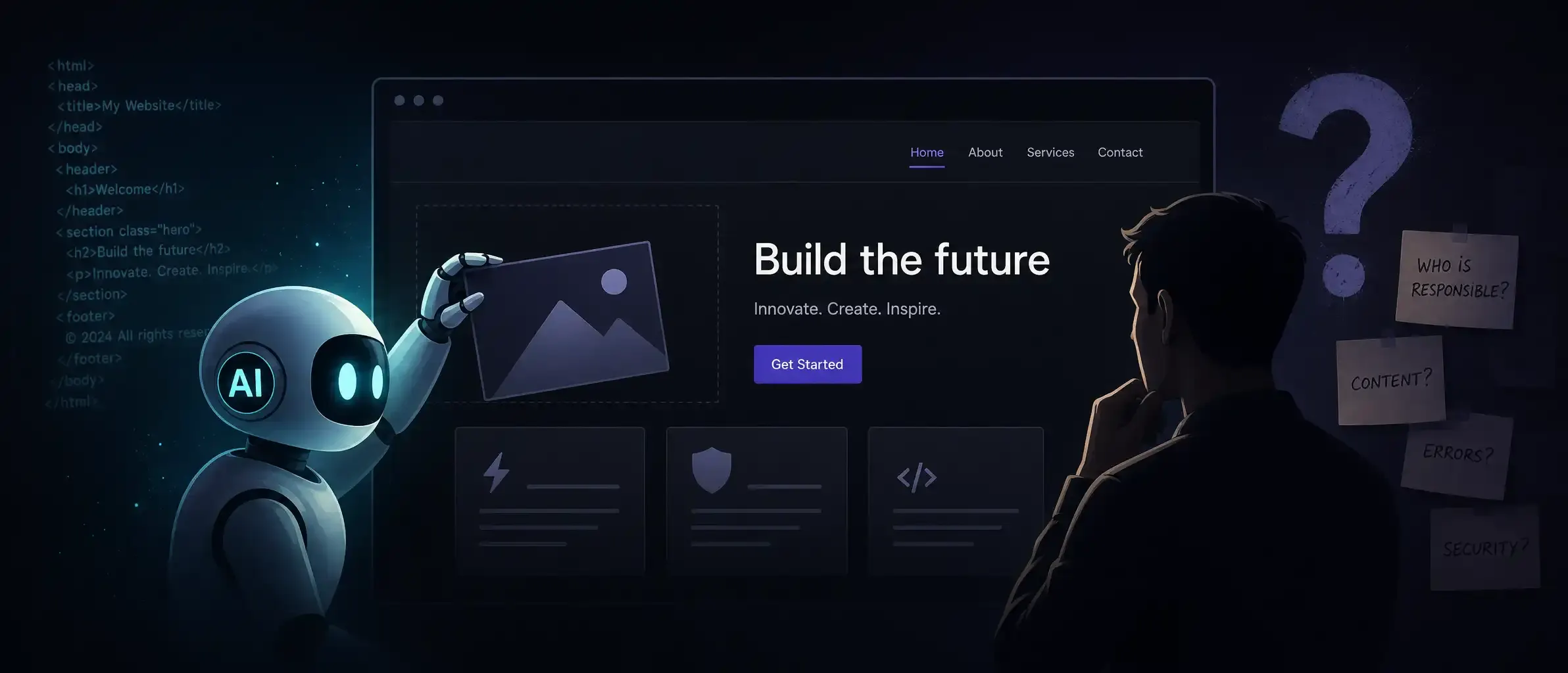 AI can build a basic website. But who takes responsibility for it?